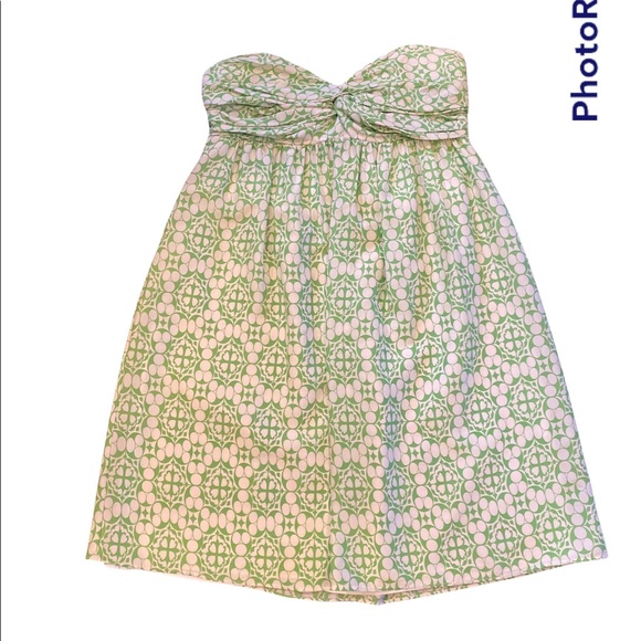 Shoshanna Ruched Twist Bust Strapless Silk Dress - Picture 1 of 5